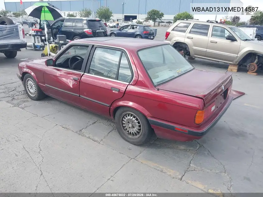 1991 BMW 325 I VIN: WBAAD131XMED14587 Lot: 45675532