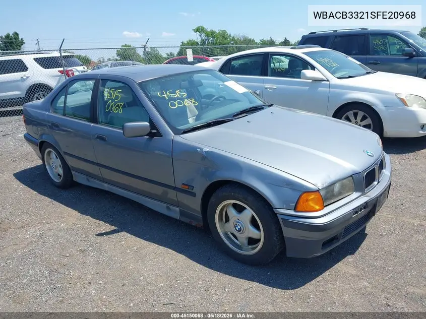 1995 BMW 325 I VIN: WBACB3321SFE20968 Lot: 45150068