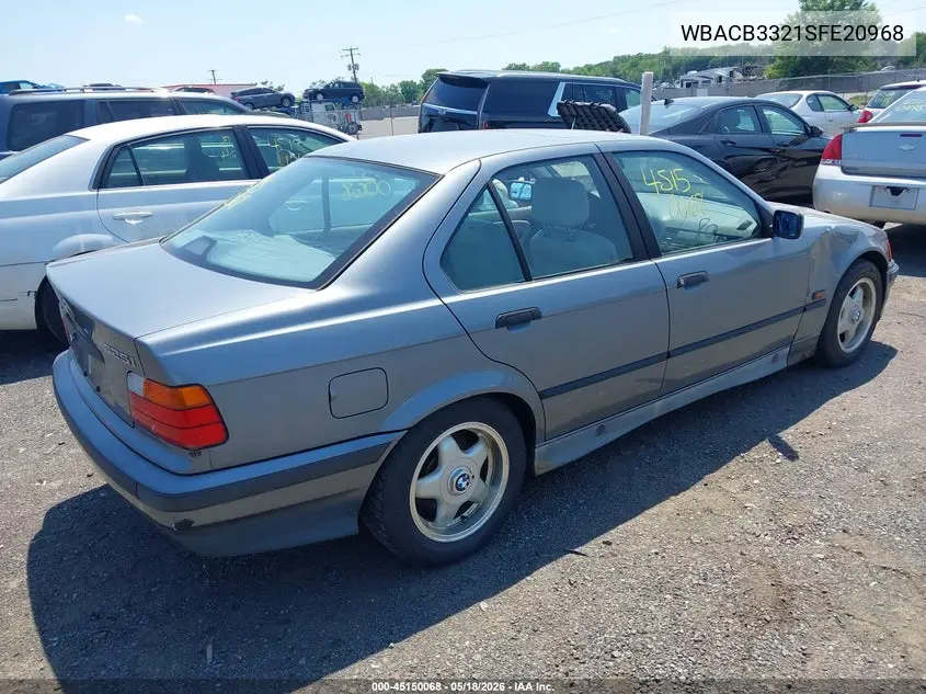 1995 BMW 325 I VIN: WBACB3321SFE20968 Lot: 45150068