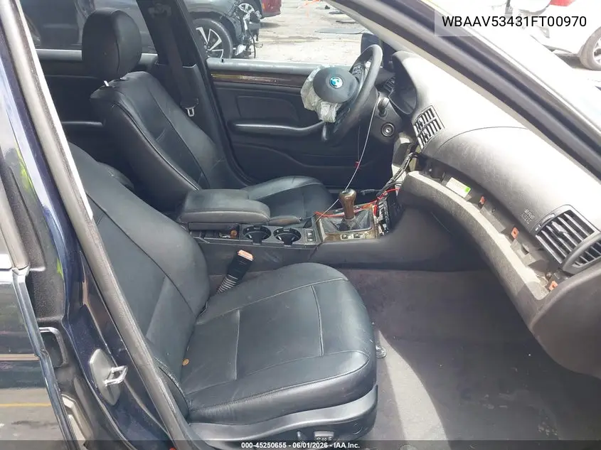 2001 BMW 330I VIN: WBAAV53431FT00970 Lot: 45250655