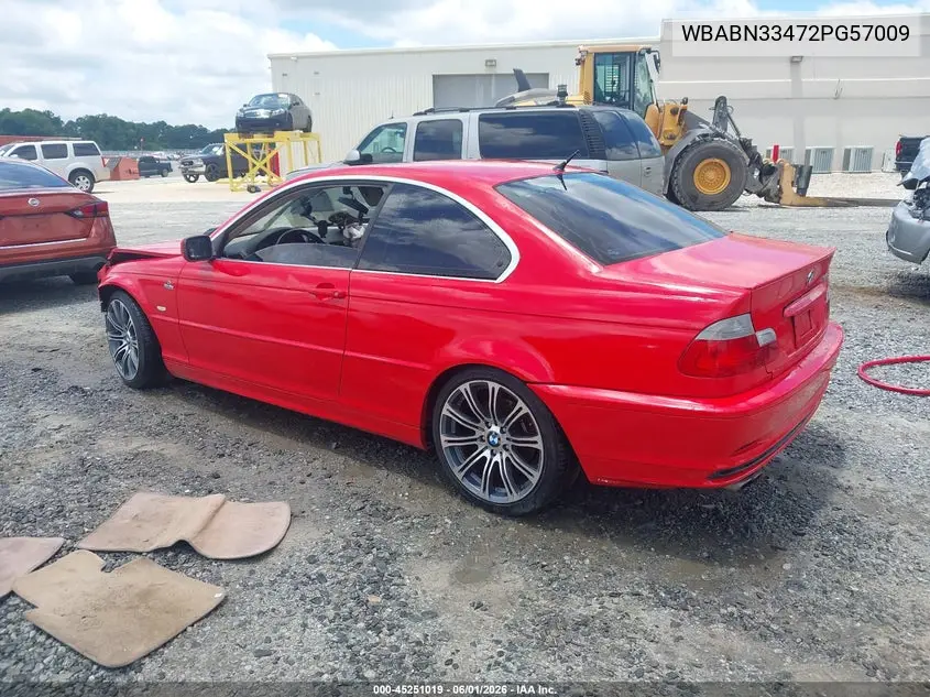 2002 BMW 325Ci VIN: WBABN33472PG57009 Lot: 45251019