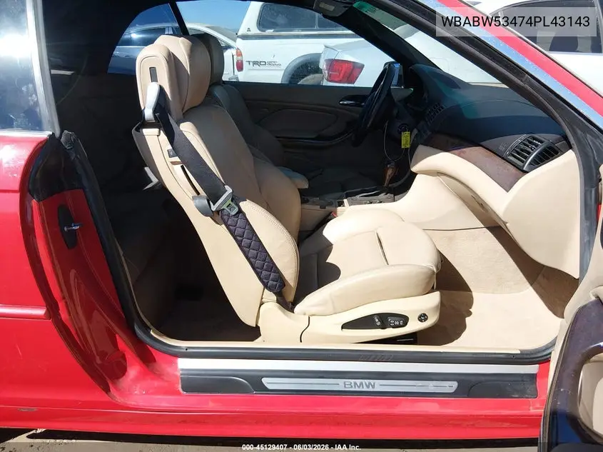 2004 BMW 330Ci VIN: WBABW53474PL43143 Lot: 45129407