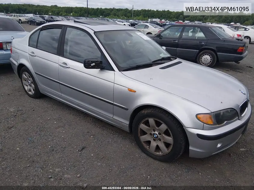 2004 BMW 325Xi VIN: WBAEU334X4PM61095 Lot: 45293304