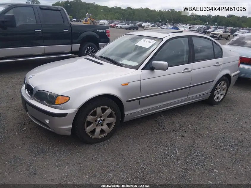 2004 BMW 325Xi VIN: WBAEU334X4PM61095 Lot: 45293304