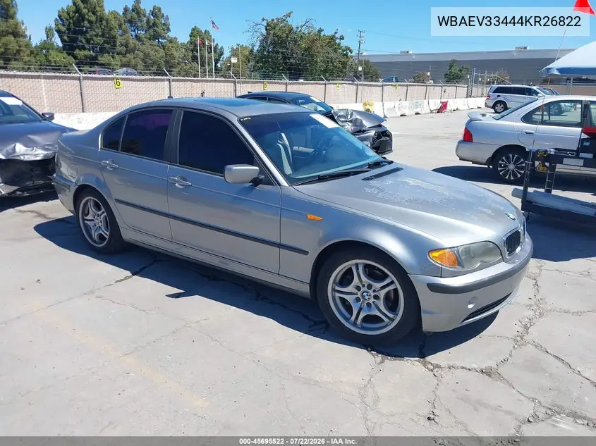 2004 BMW 325I VIN: WBAEV33444KR26822 Lot: 45695522