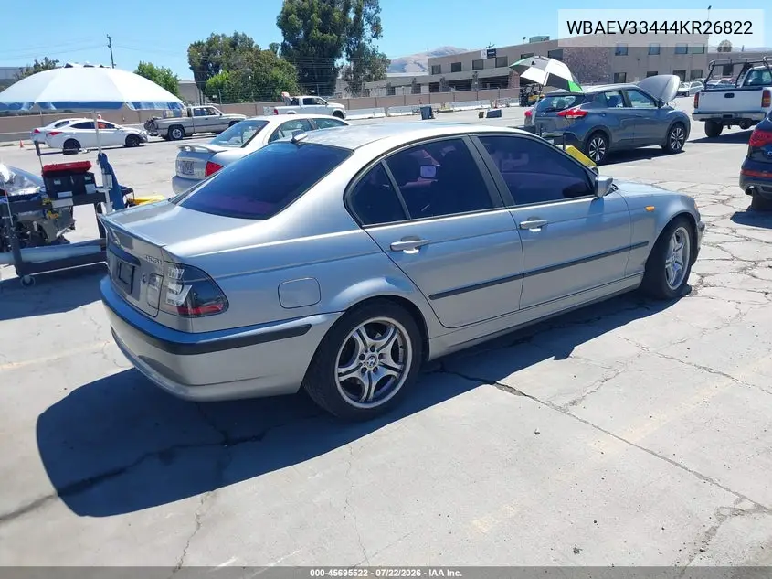 2004 BMW 325I VIN: WBAEV33444KR26822 Lot: 45695522