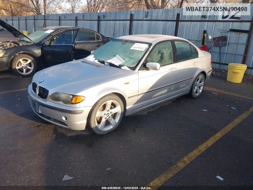 WBAET374X5NJ90498 2005 BMW 325I