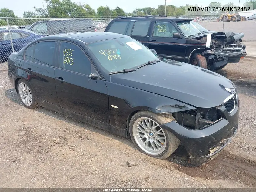 2006 BMW 325I VIN: WBAVB17576NK32482 Lot: 45556913