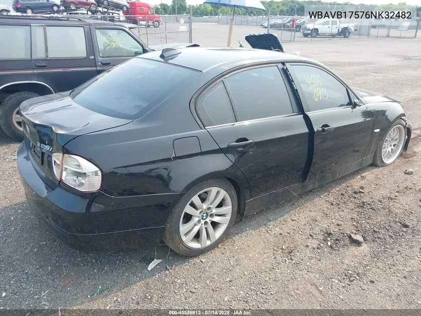 2006 BMW 325I VIN: WBAVB17576NK32482 Lot: 45556913