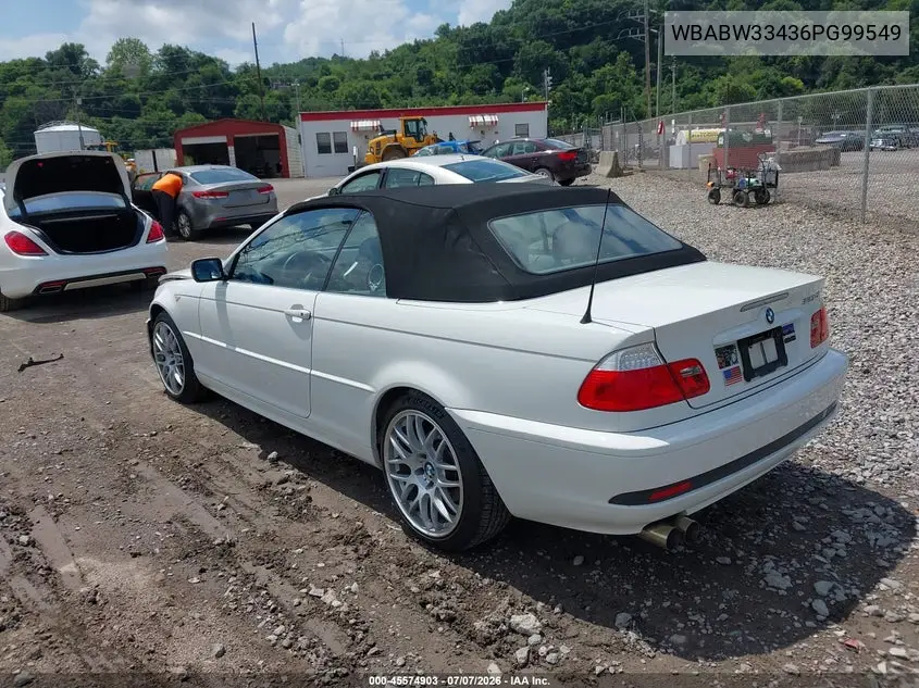 2006 BMW 325Ci VIN: WBABW33436PG99549 Lot: 45574903