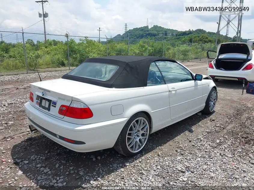 2006 BMW 325Ci VIN: WBABW33436PG99549 Lot: 45574903