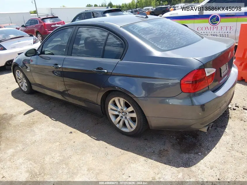2006 BMW 325I VIN: WBAVB13586KX45098 Lot: 45669473