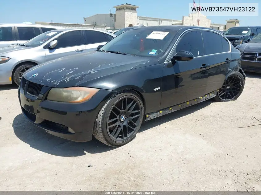 2007 BMW 335I VIN: WBAVB73547VH23122 Lot: 45691615
