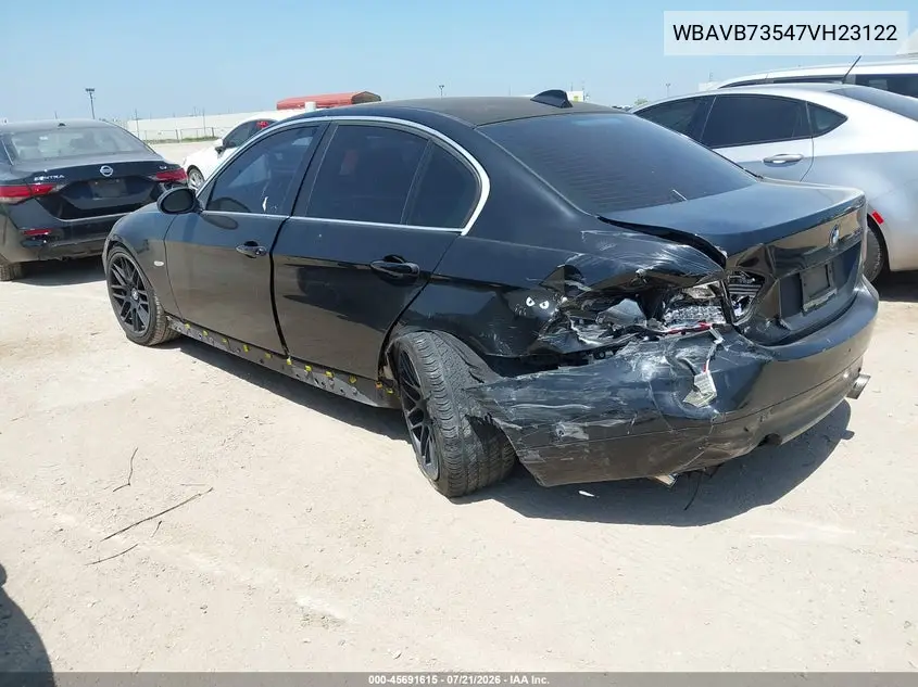 2007 BMW 335I VIN: WBAVB73547VH23122 Lot: 45691615