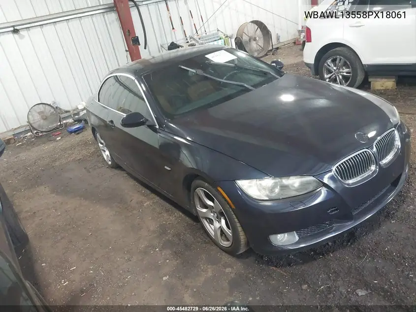 2008 BMW 328I VIN: WBAWL13558PX18061 Lot: 45482729