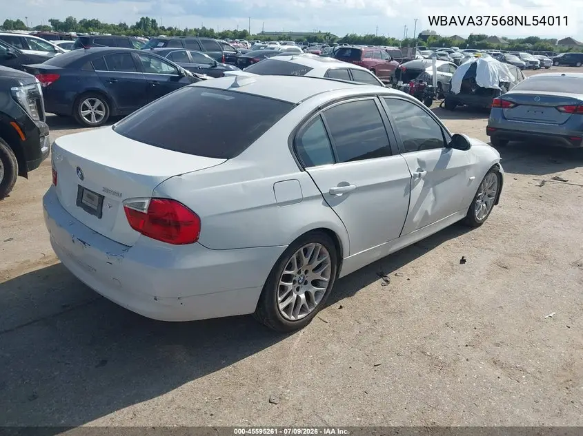 2008 BMW 328I VIN: WBAVA37568NL54011 Lot: 45595261