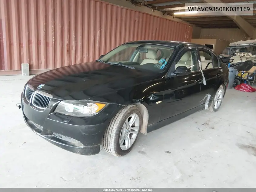 2008 BMW 328Xi VIN: WBAVC93508K038169 Lot: 45627469