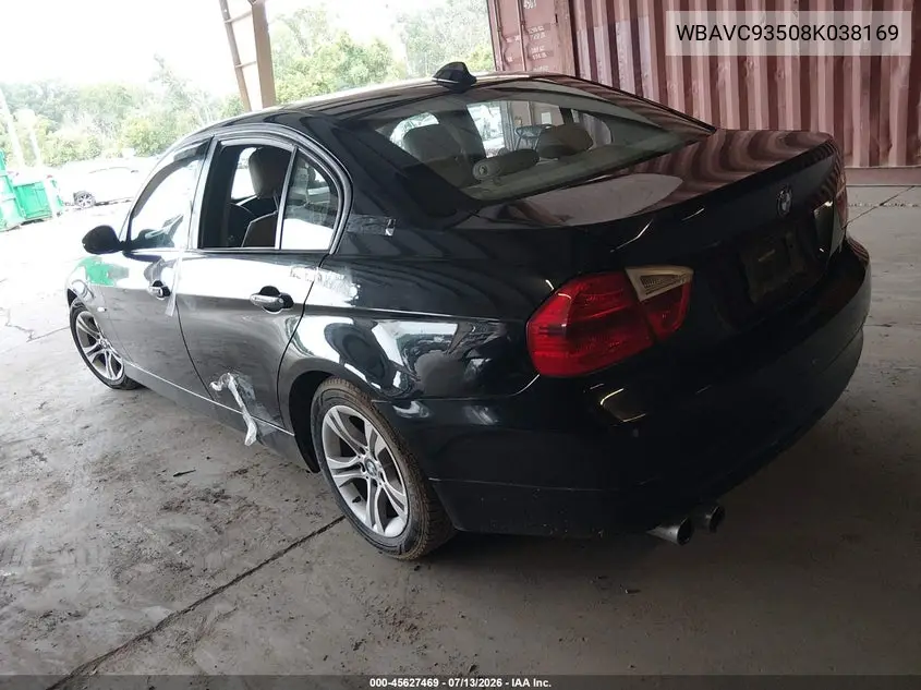 2008 BMW 328Xi VIN: WBAVC93508K038169 Lot: 45627469