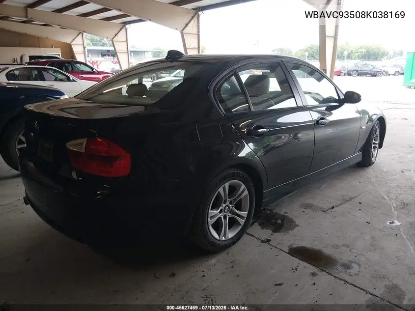 2008 BMW 328Xi VIN: WBAVC93508K038169 Lot: 45627469