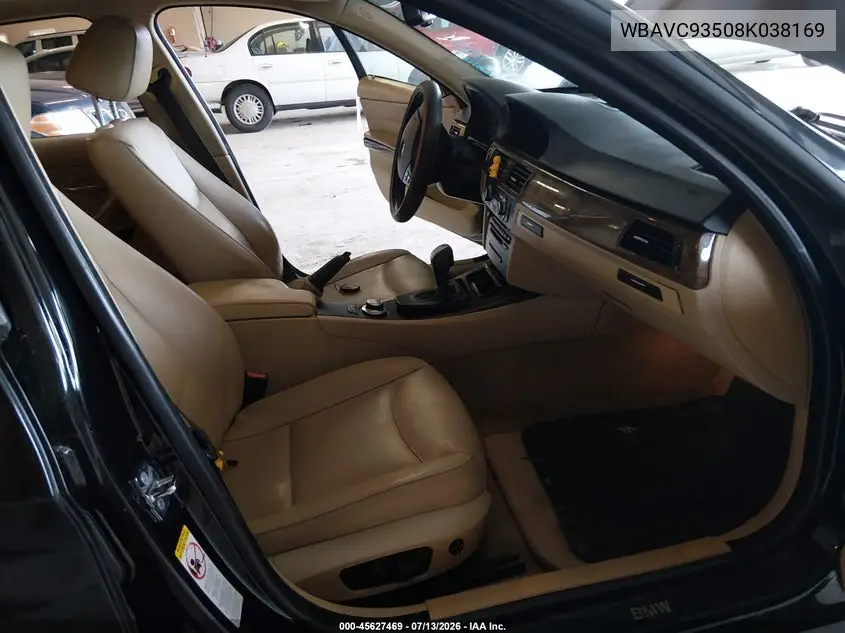 2008 BMW 328Xi VIN: WBAVC93508K038169 Lot: 45627469