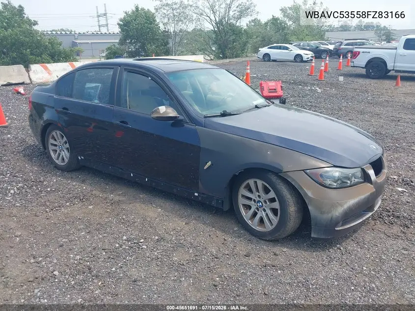 2008 BMW 328I VIN: WBAVC53558FZ83166 Lot: 45651691