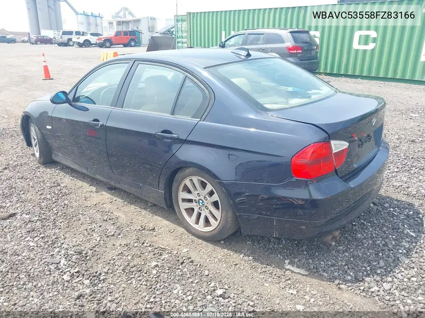 2008 BMW 328I VIN: WBAVC53558FZ83166 Lot: 45651691