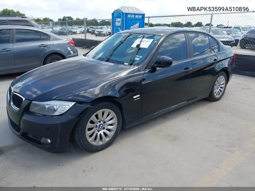 2009 BMW 328I xDrive VIN: WBAPK53599A510896 Lot: 45602712