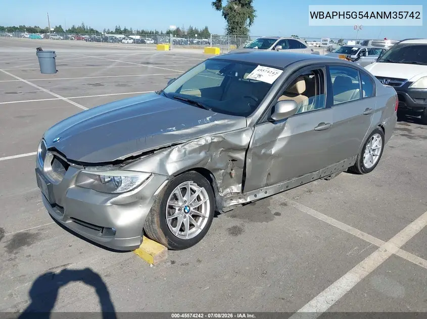 2010 BMW 328I VIN: WBAPH5G54ANM35742 Lot: 45574242