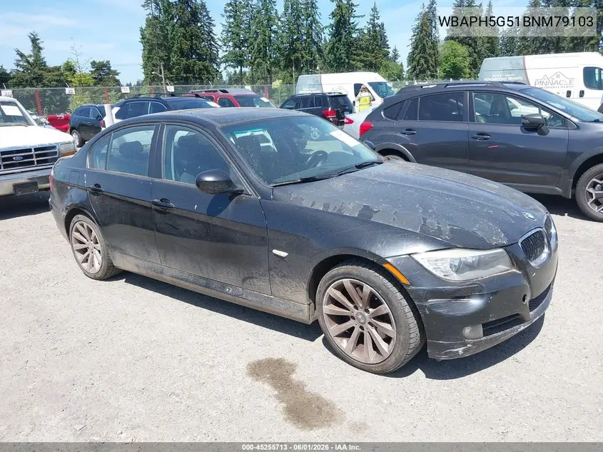 2011 BMW 328I VIN: WBAPH5G51BNM79103 Lot: 45255713