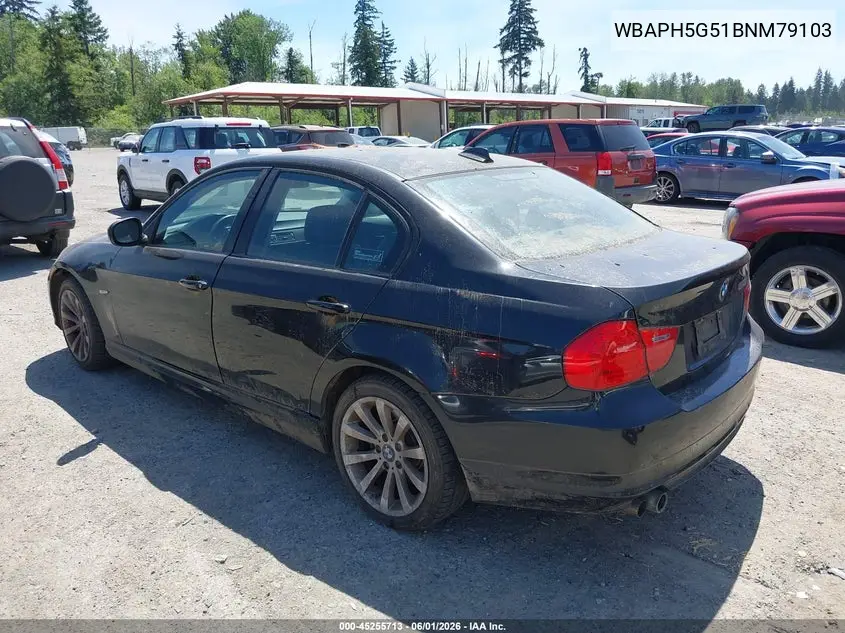 2011 BMW 328I VIN: WBAPH5G51BNM79103 Lot: 45255713