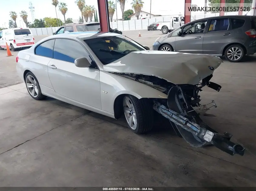 2011 BMW 328I VIN: WBAKE3C50BE557528 Lot: 45550110