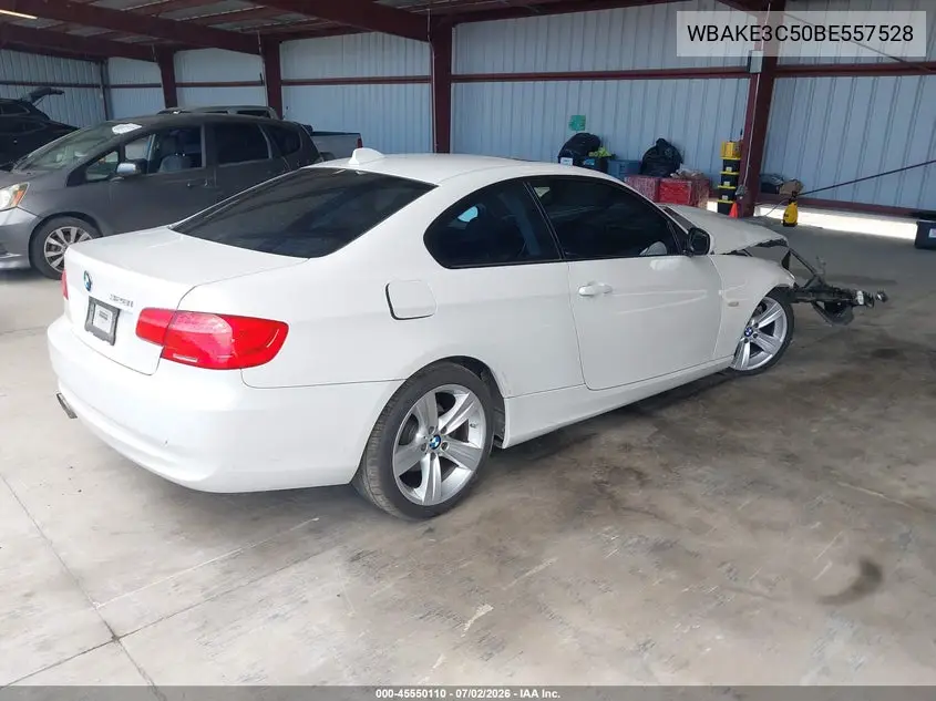 2011 BMW 328I VIN: WBAKE3C50BE557528 Lot: 45550110