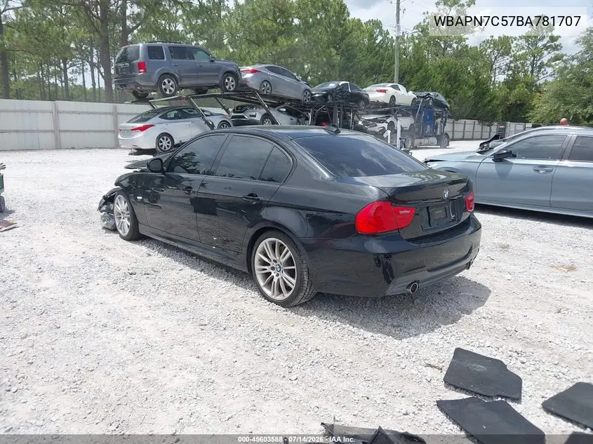 2011 BMW 335D VIN: WBAPN7C57BA781707 Lot: 45603588