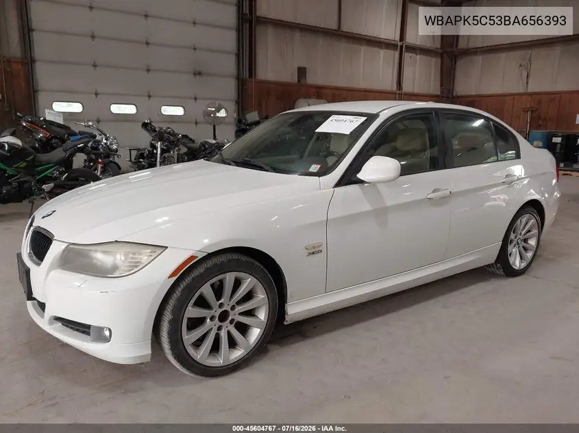 2011 BMW 328I xDrive VIN: WBAPK5C53BA656393 Lot: 45604767