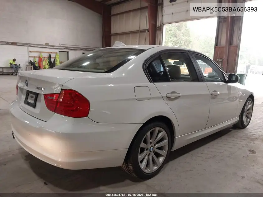 2011 BMW 328I xDrive VIN: WBAPK5C53BA656393 Lot: 45604767