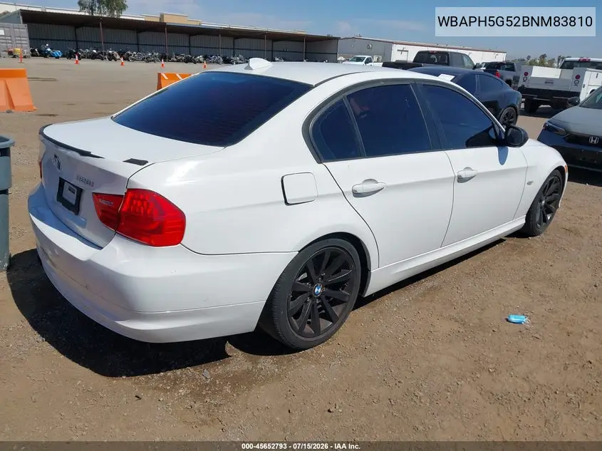 2011 BMW 328I VIN: WBAPH5G52BNM83810 Lot: 45652793