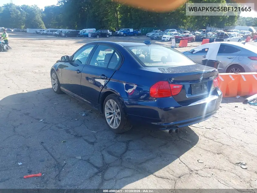 2011 BMW 328I xDrive VIN: WBAPK5C55BF121665 Lot: 45663477