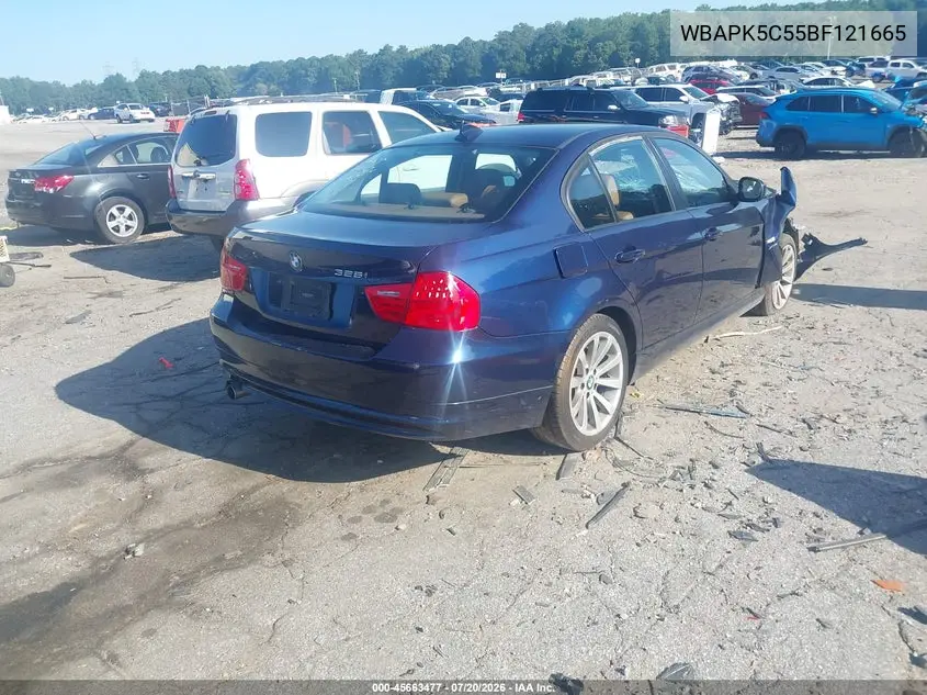2011 BMW 328I xDrive VIN: WBAPK5C55BF121665 Lot: 45663477