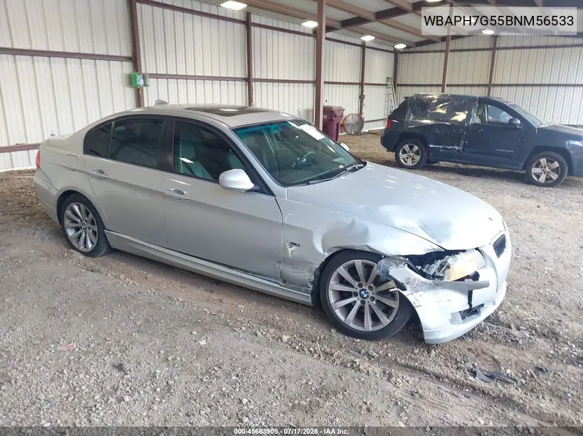 2011 BMW 328I VIN: WBAPH7G55BNM56533 Lot: 45663905