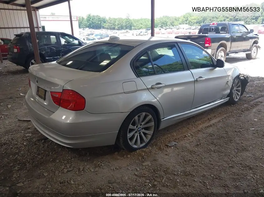 2011 BMW 328I VIN: WBAPH7G55BNM56533 Lot: 45663905