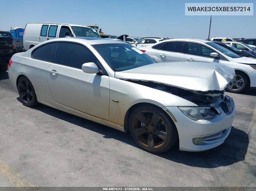 2011 BMW 328I VIN: WBAKE3C5XBE557214 Lot: 45674173