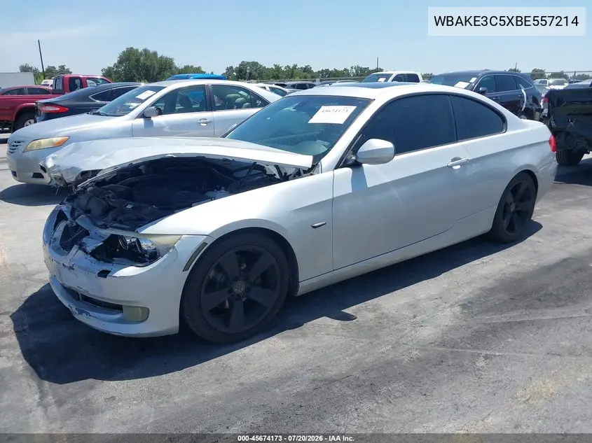 2011 BMW 328I VIN: WBAKE3C5XBE557214 Lot: 45674173