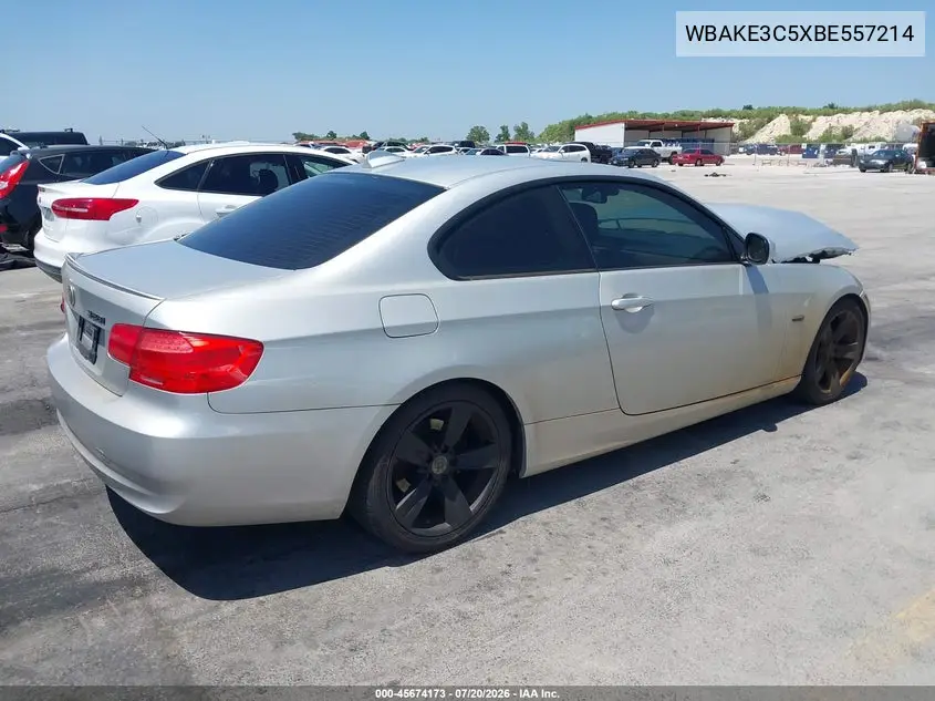 2011 BMW 328I VIN: WBAKE3C5XBE557214 Lot: 45674173