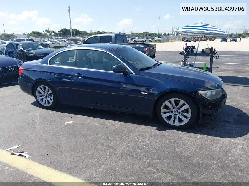 2011 BMW 328I VIN: WBADW3C53BE439706 Lot: 45687592