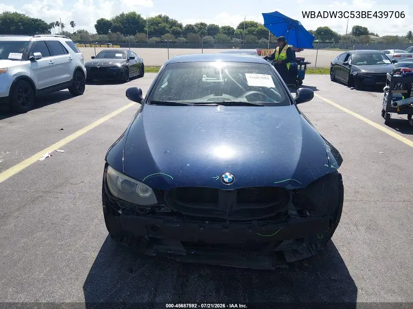2011 BMW 328I VIN: WBADW3C53BE439706 Lot: 45687592