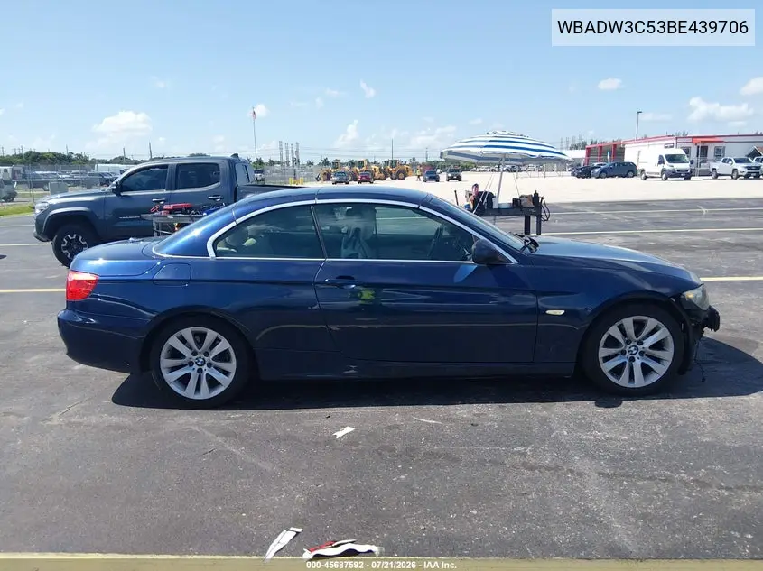 2011 BMW 328I VIN: WBADW3C53BE439706 Lot: 45687592