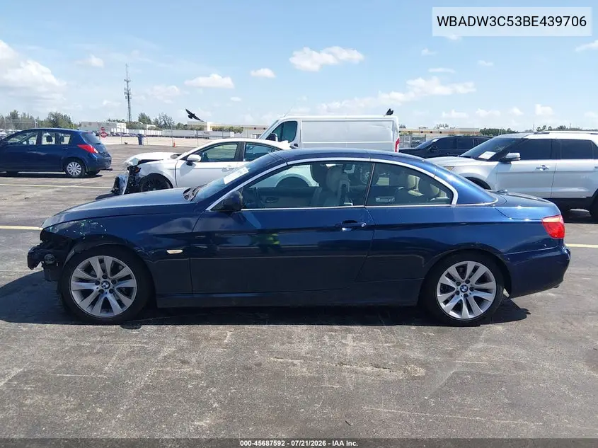 2011 BMW 328I VIN: WBADW3C53BE439706 Lot: 45687592