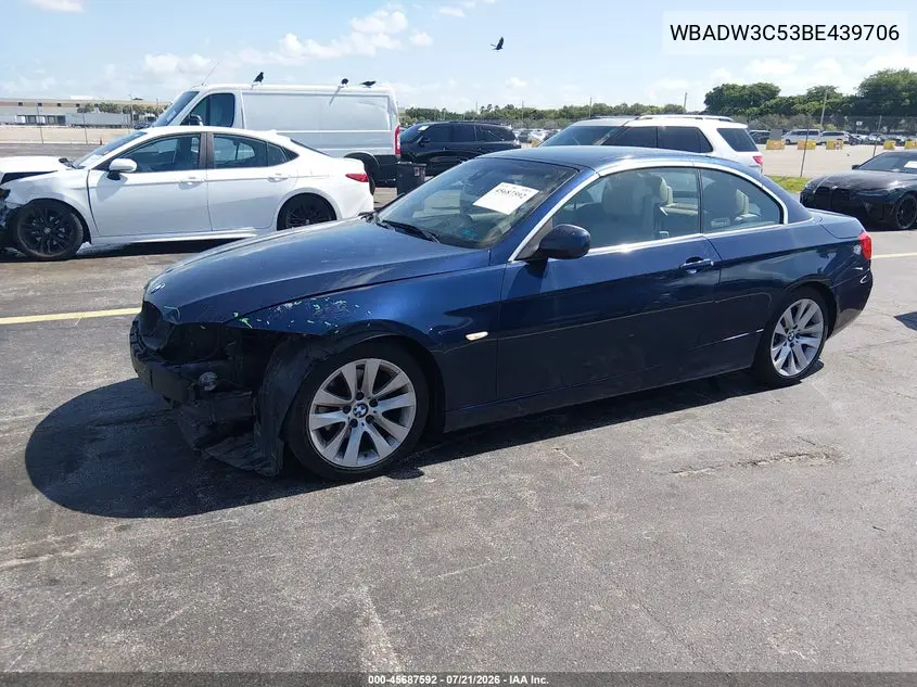 2011 BMW 328I VIN: WBADW3C53BE439706 Lot: 45687592
