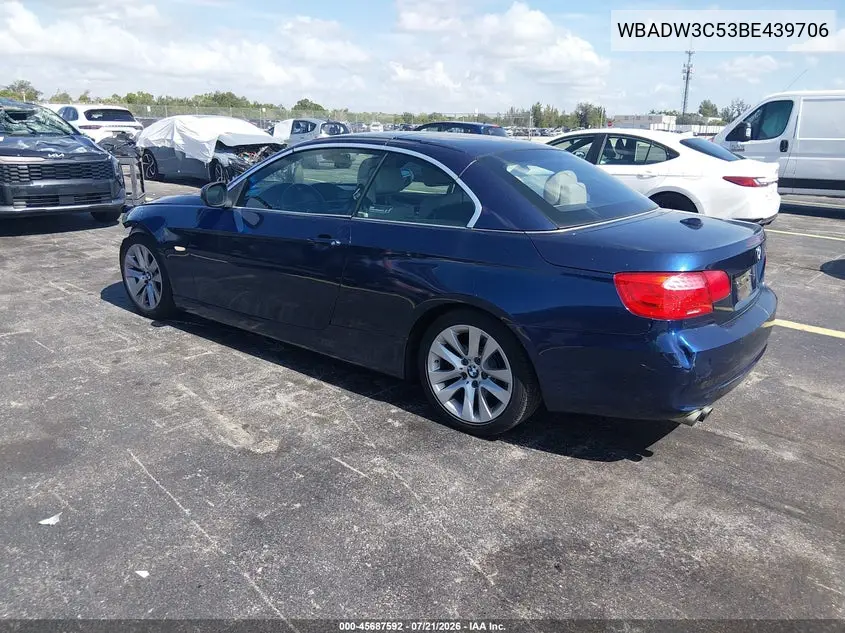 2011 BMW 328I VIN: WBADW3C53BE439706 Lot: 45687592