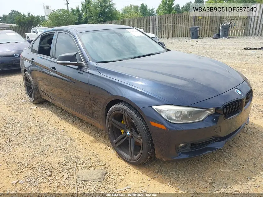 2013 BMW 335I xDrive VIN: WBA3B9C51DF587540 Lot: 45657483